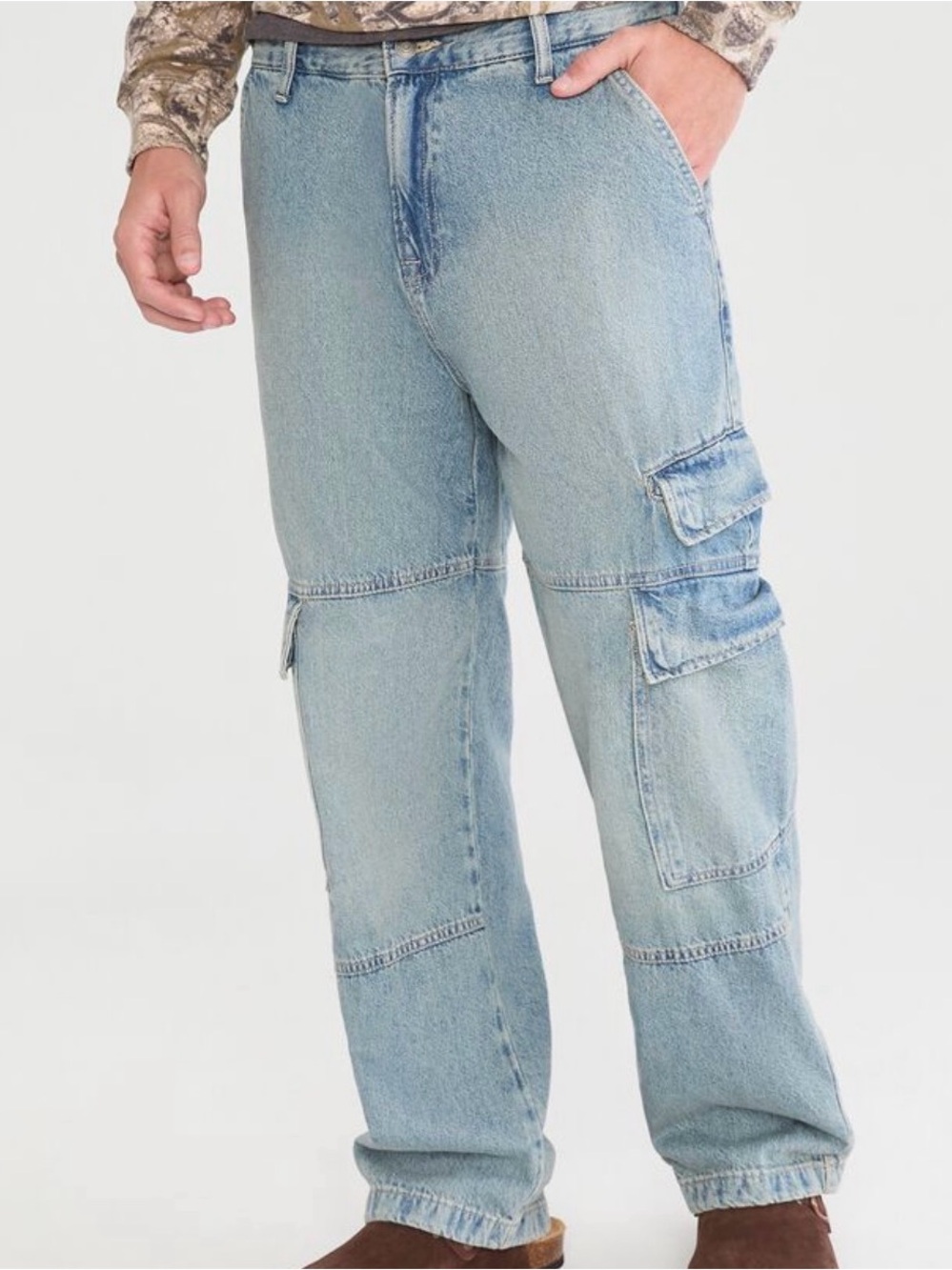 Aeropostale Light Blue Denim Cargo Jeans